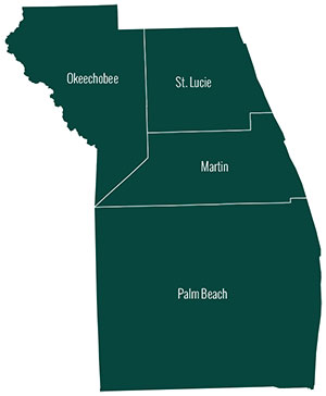 Treasure Coast County Map by the American Planning Association Florida Chapter